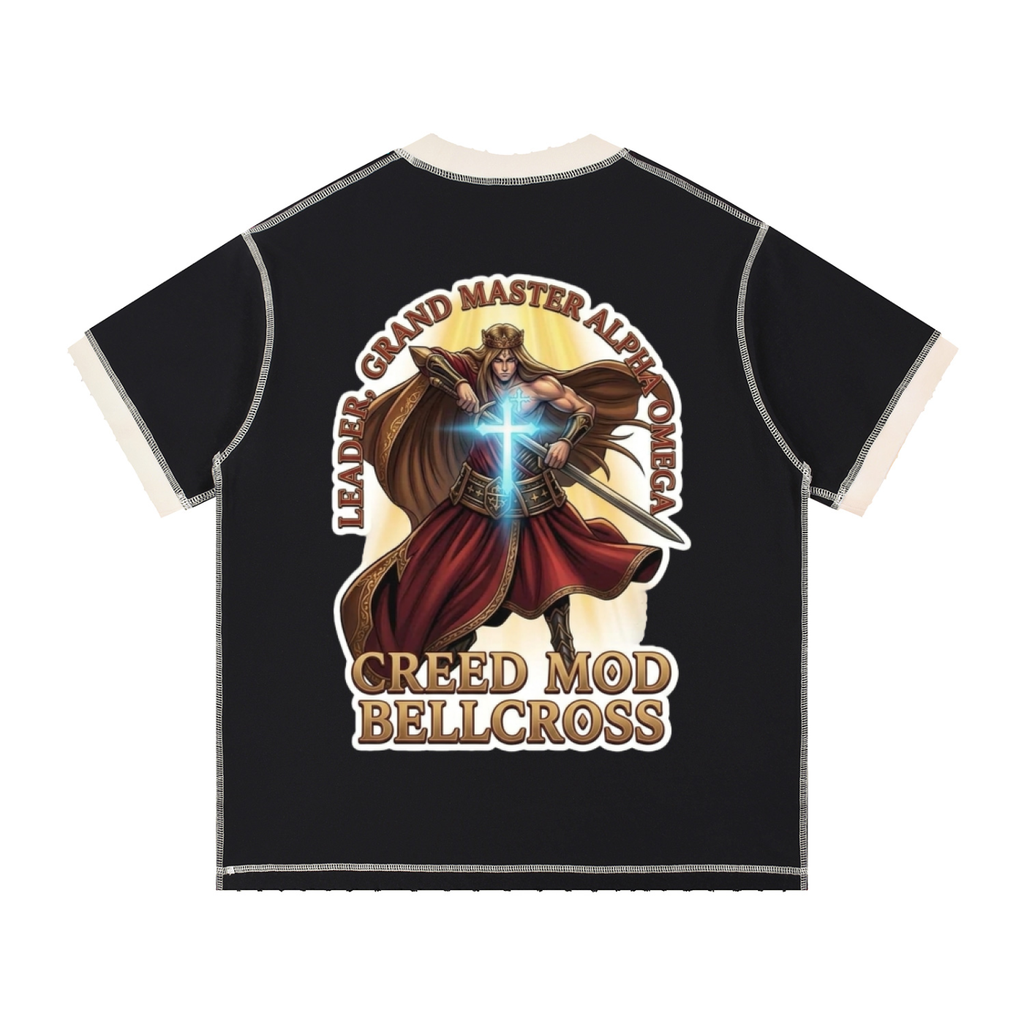 GRAND MASTER ALPHA OMEGA Contrast-Stitched Cotton T-Shirt