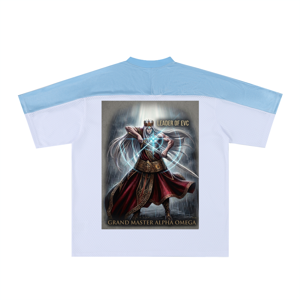 Oversized Mesh V-Neck Soccer Jersey