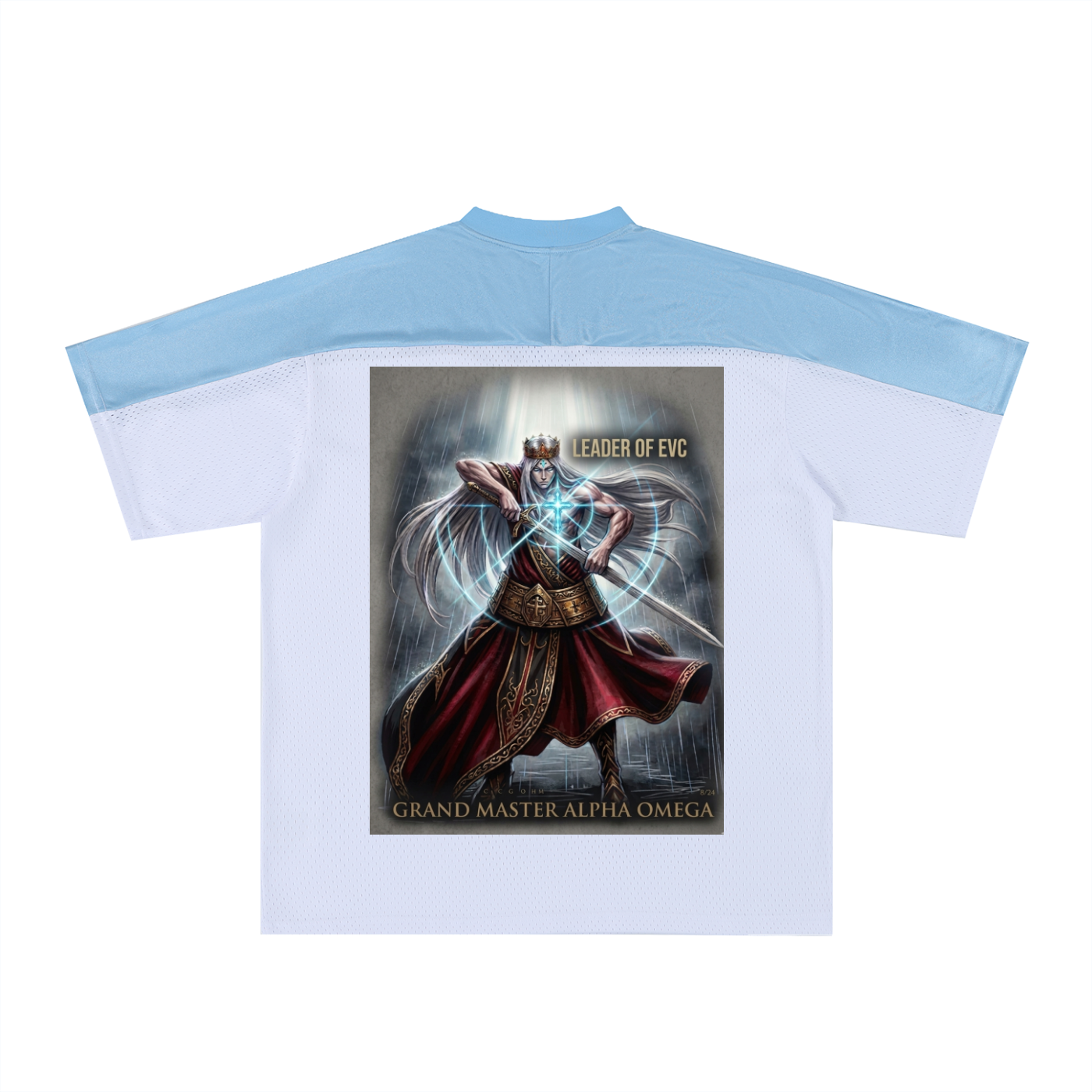 Oversized Mesh V-Neck Soccer Jersey