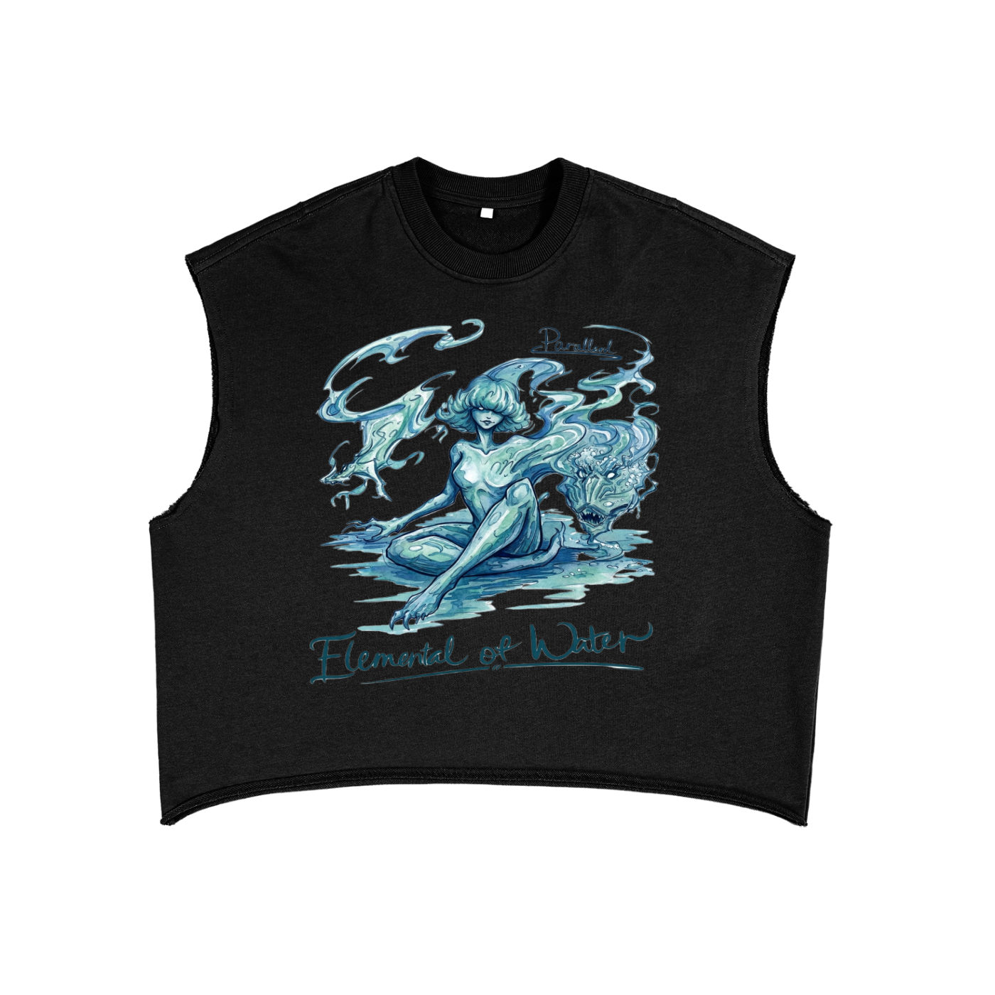 ELEMENTAL OF WATER French Terry Boxy Tank Top