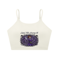 LADY DEATHS NEEDLE Spaghetti Strap Yoga Sports Bra